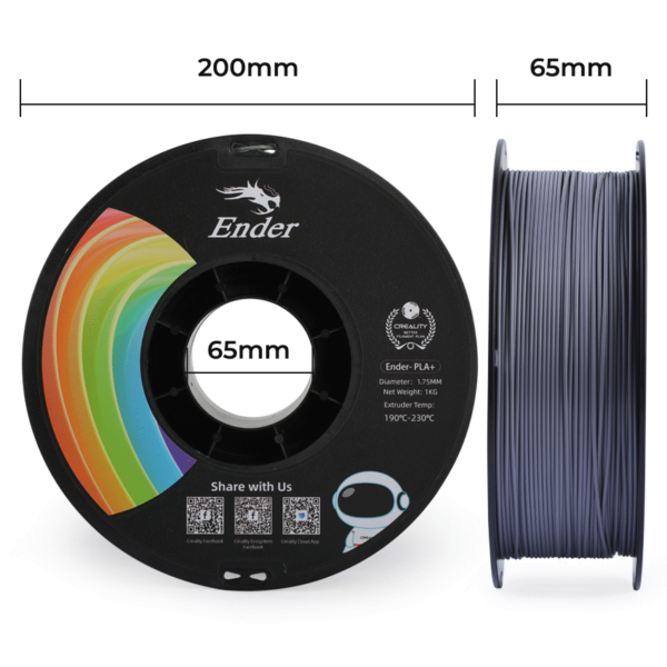 Creality Ender PLA+ Filament – Grey (1kg)