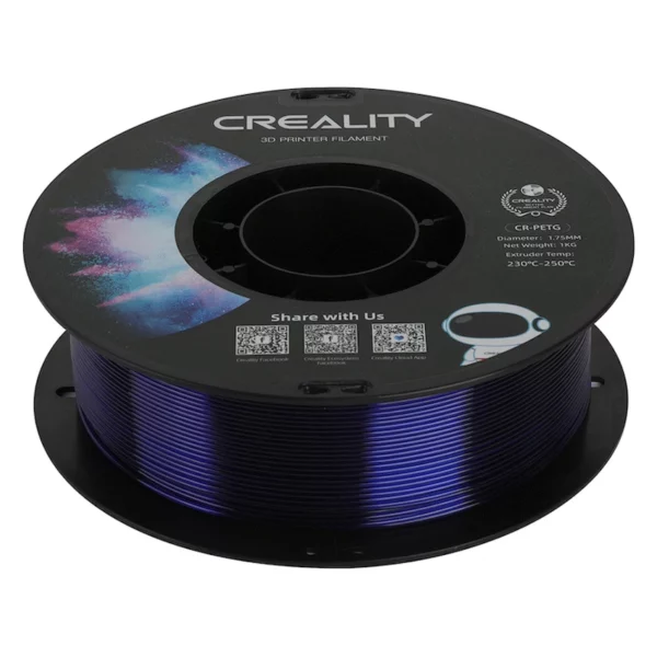 Creality PETG Filament – Transparent Blue (1kg)