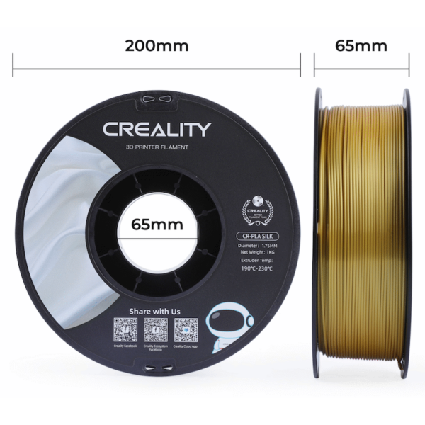 Creality Silk PLA Filament – Gold (1kg)