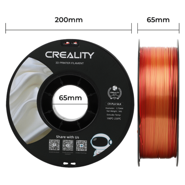 Creality Dual Silk PLA Filament – Golden-Red (1kg)