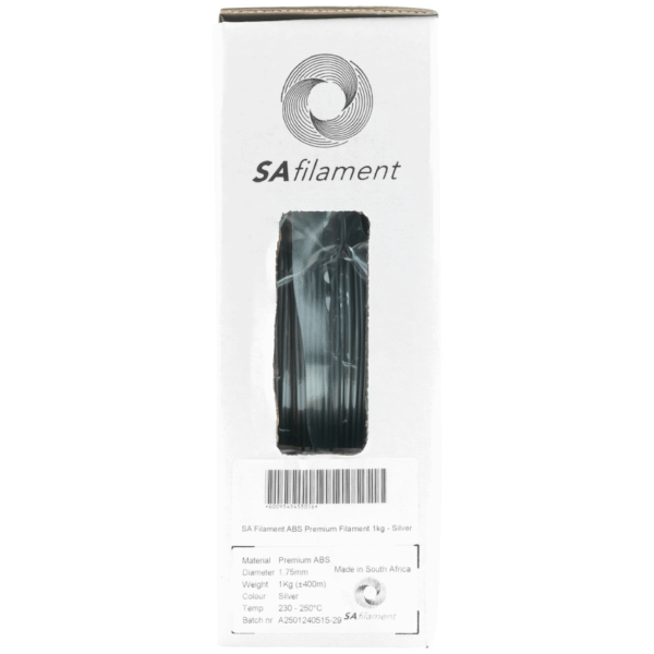SA Filament ABS Premium Filament – Silver (1kg)