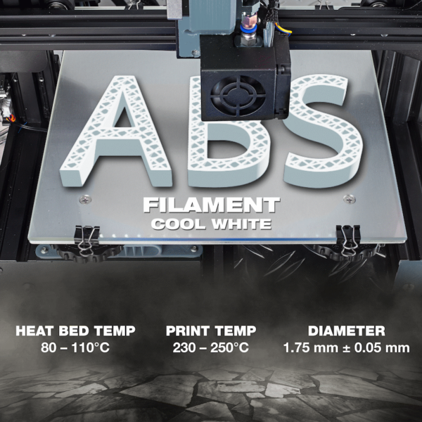 SA Filament ABS Premium Filament – Cool White (1kg)