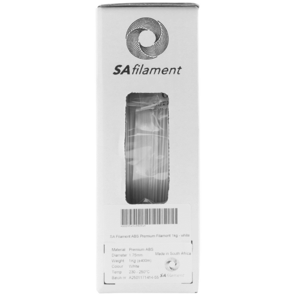 SA Filament ABS Premium Filament – White (1kg)