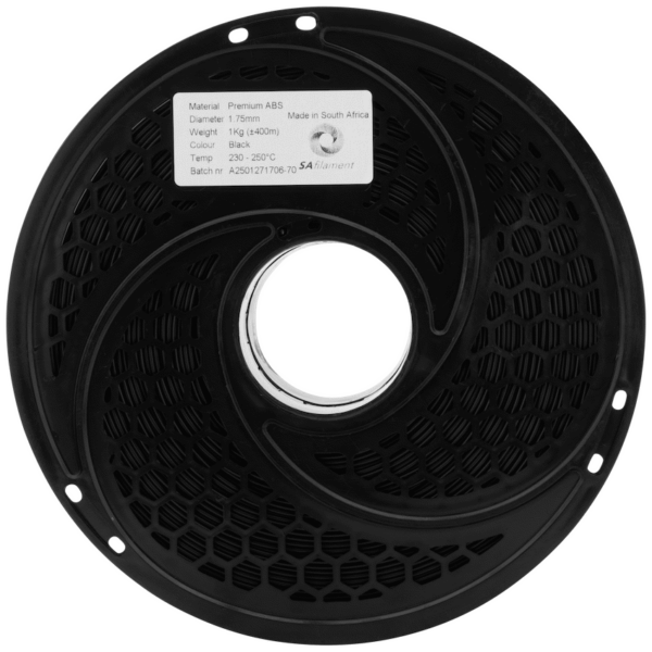 SAF-ABSPRE-A02-13 SA Filament ABS Premium Filament – Black (1kg)