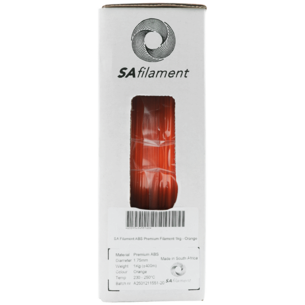 SA Filament ABS Premium Filament – Orange (1kg)