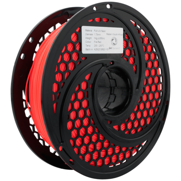 SA Filament PLA UV Neon Filament – Fire Red (1kg)