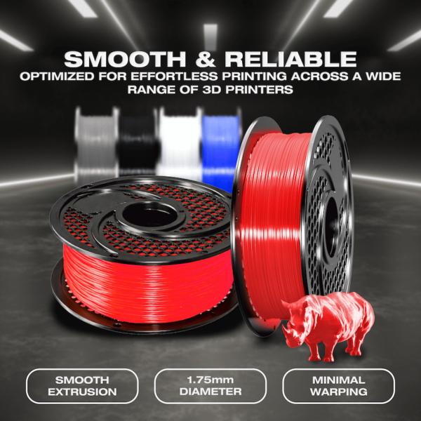 SA Filament PLA UV Neon Filament – Fire Red (1kg)