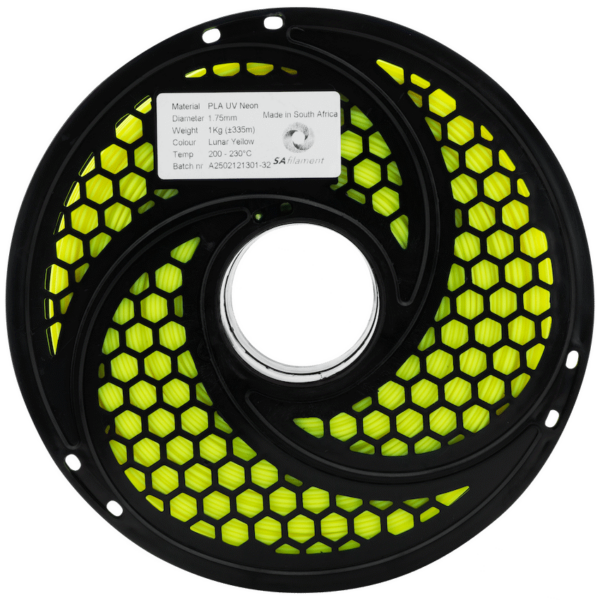 SA Filament PLA UV Neon Filament – Lunar Yellow (1kg)