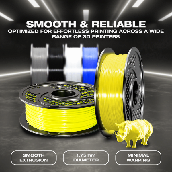 SA Filament PLA UV Neon Filament – Lunar Yellow (1kg)
