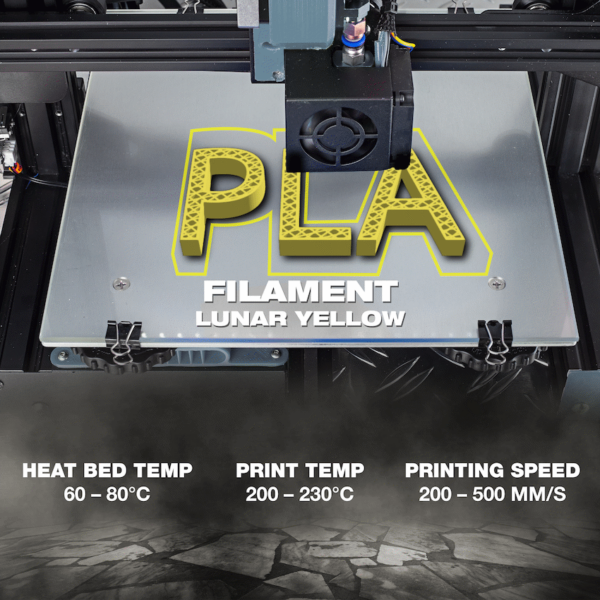SA Filament PLA UV Neon Filament – Lunar Yellow (1kg)