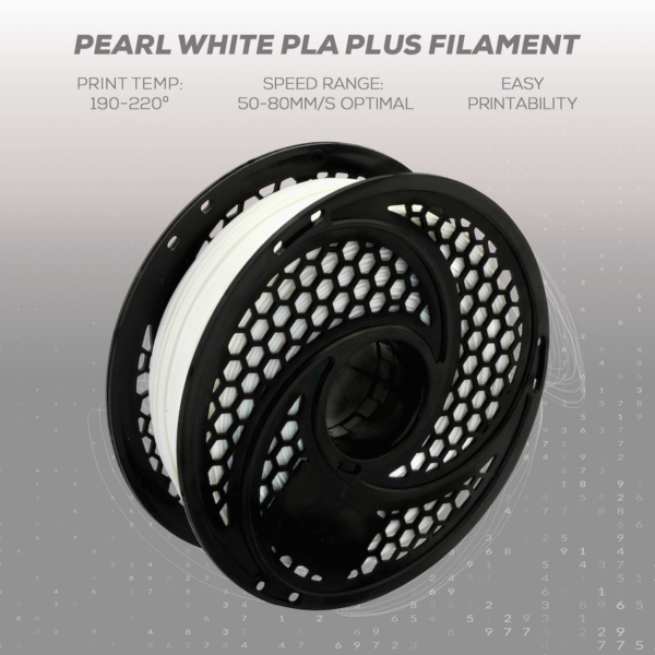 SA Filament Silk PLA Plus Filament – Pearl White (1kg)
