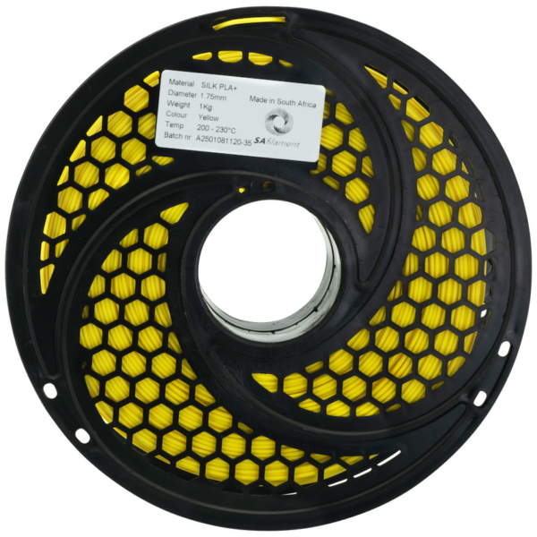 SA Filament Silk PLA Plus Filament – Yellow (1kg)
