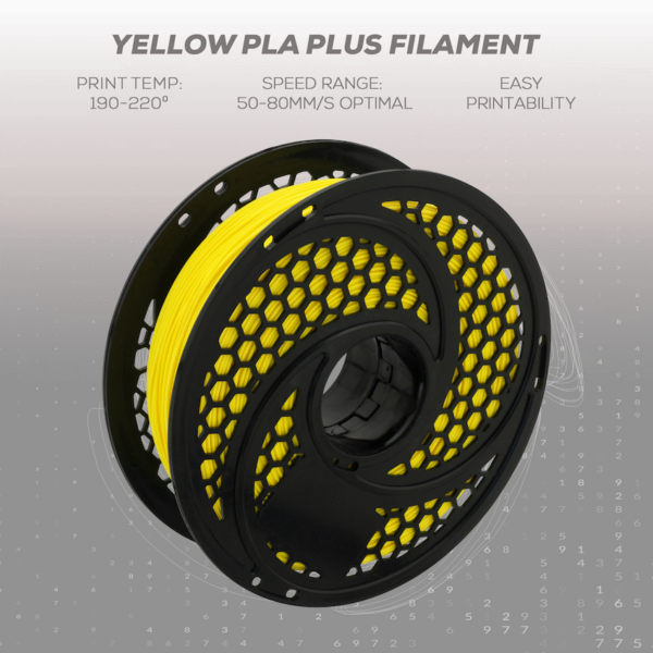 SA Filament Silk PLA Plus Filament – Yellow (1kg)