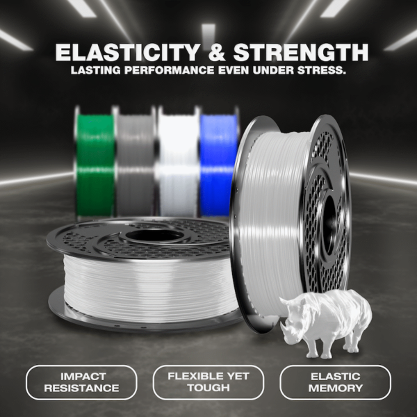 SA Filament TPU 95A Filament – White (500g)