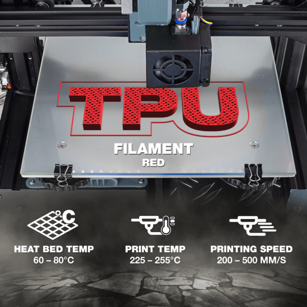 SA Filament TPU 95A Filament – Red (500g)